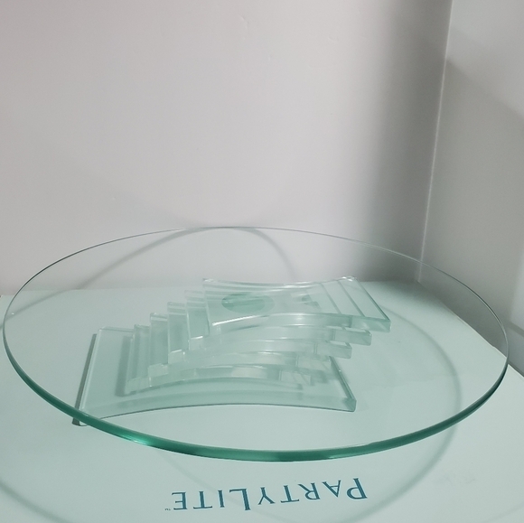 Partylite Stratus 3 wick glass Candle Holder P7725 - Picture 1 of 13